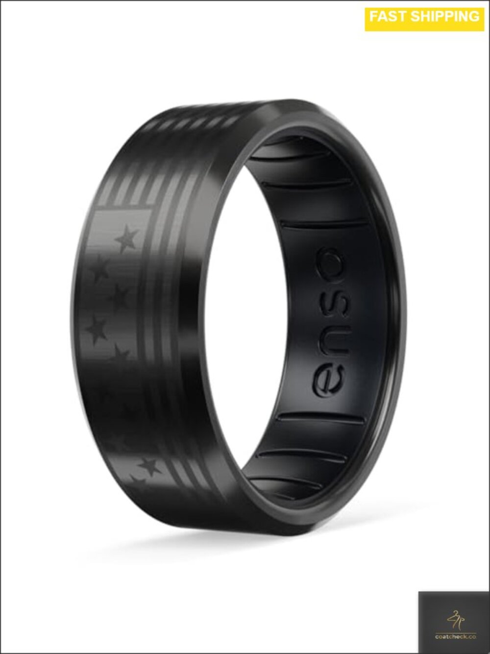 Zirconium Silicone Bevel Hybrid Ring Comfortable Wedding Band